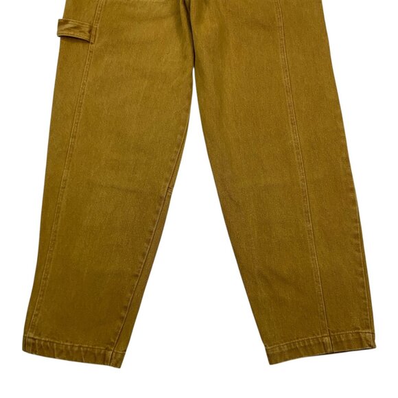 Alex Mill Phoebe Pant In Recycled Denim 24 Golden Khaki Tapered Barrel High Rise - Picture 10 of 12